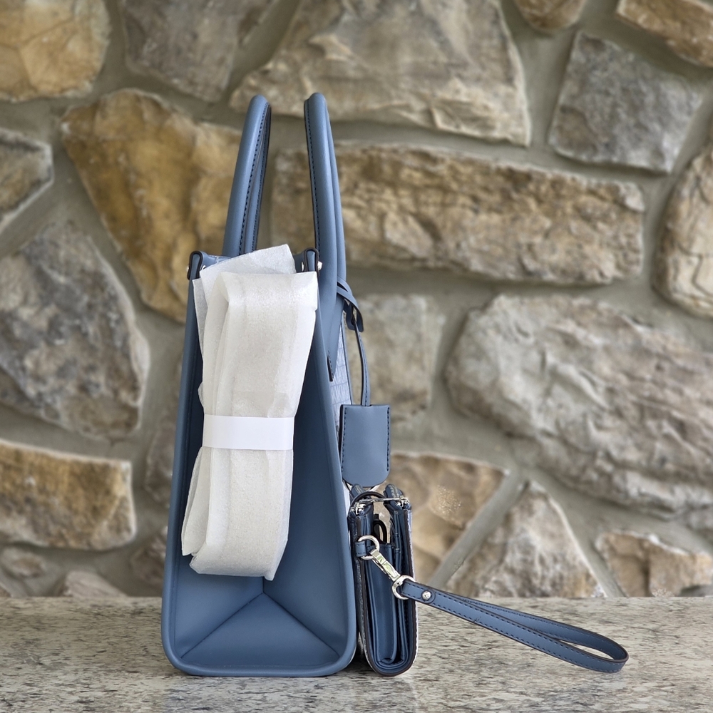 Michael Kors Mirella Ombré Logo MD Tote SET Blue - Picture 2 of 13